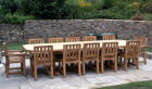 English Oak Garden Table &amp; Chairs