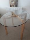 Glass top Oval Table